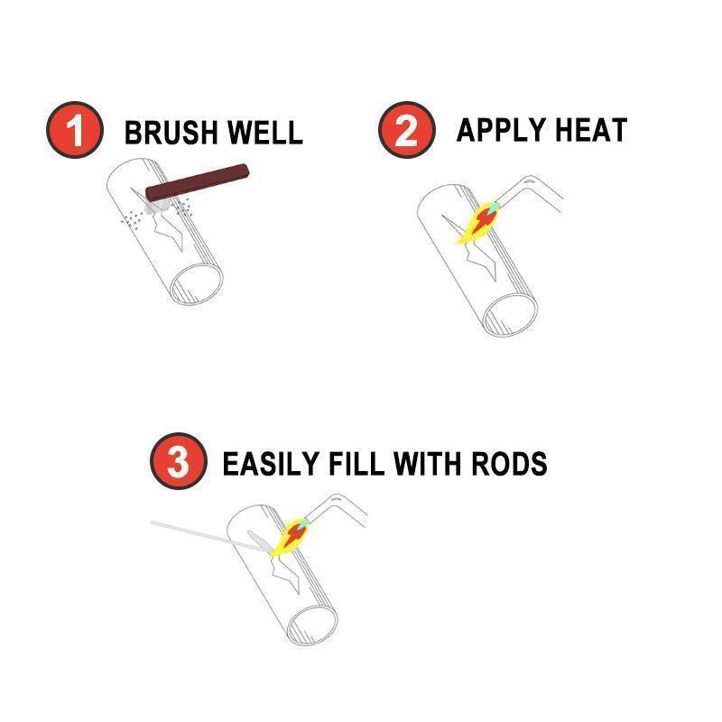 Durable flux-cored welding rods designed for easy application in aluminum and multi-metal repair