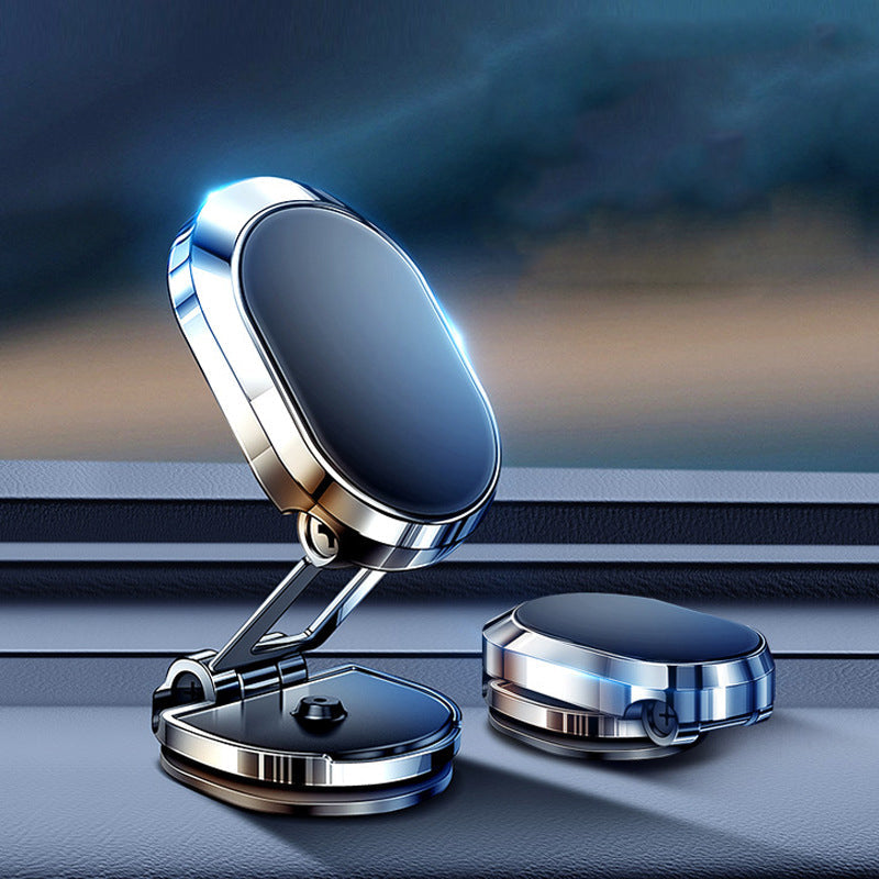 Foldable magnetic car phone holder for dashboard, universal fit
