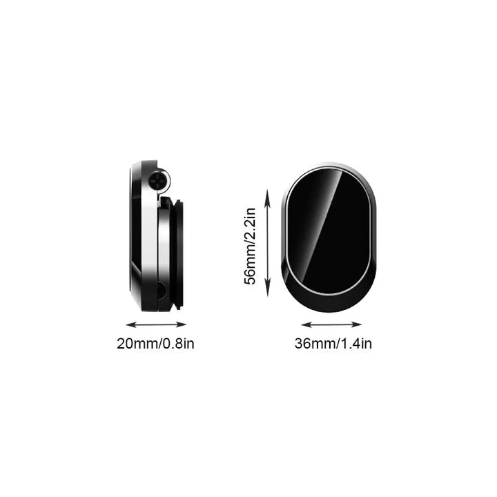 Magnetic dashboard phone holder, foldable for discreet storage within the car