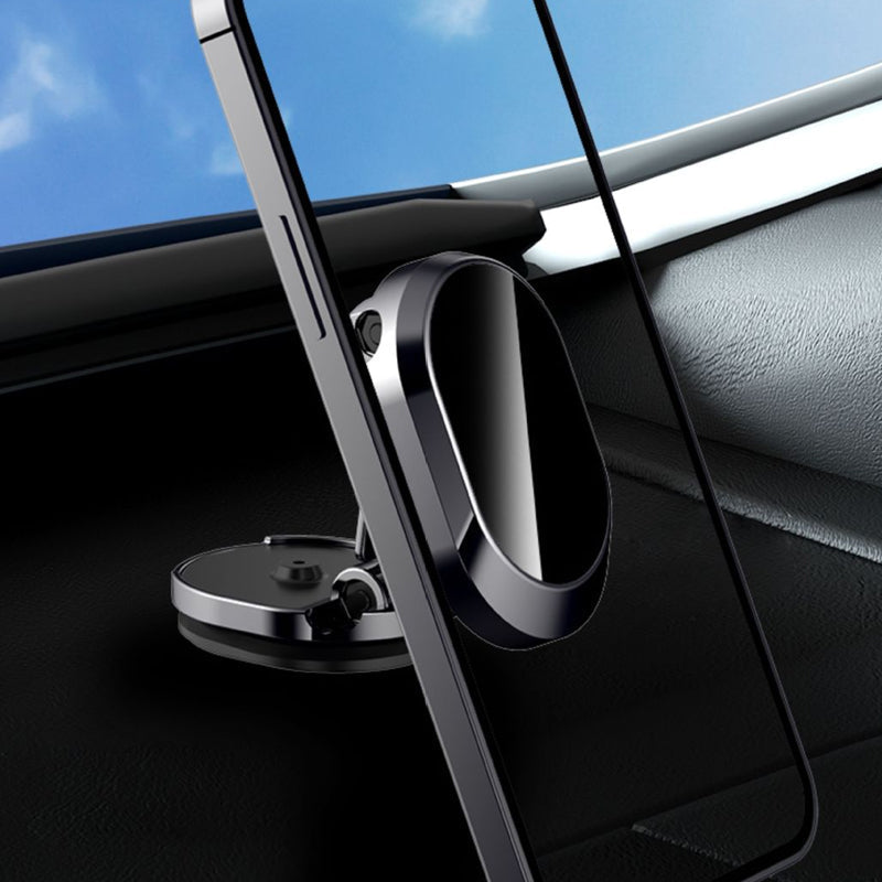 Magnetic car mount for smartphone, foldable design, strong grip