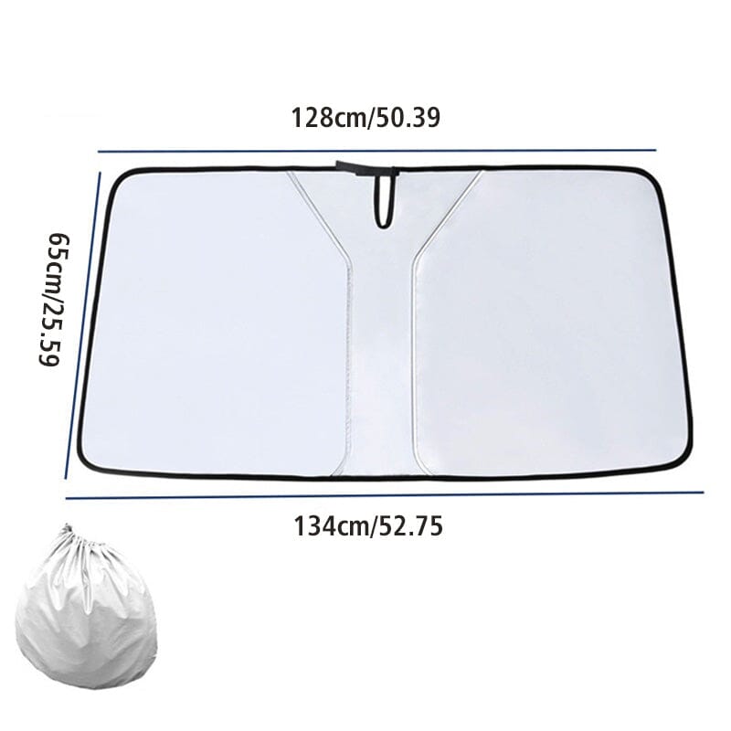 Premium car windshield sun blocker & steering wheel cover, foldable design, UV protection for vehicle