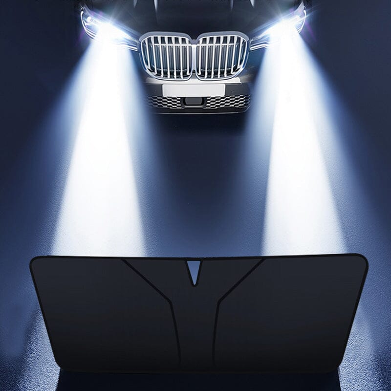 Car interior protection: windshield sunshade & steering wheel cover, reduces heat buildup