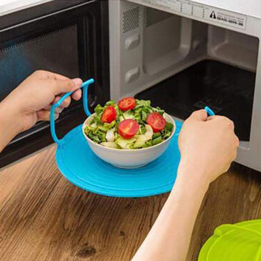 Durable collapsible microwave trays, essential kitchen accessory for heating and organized storage.