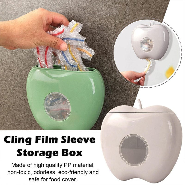 Food Preservation Wrap Dispenser with 100 elastic covers, ideal for eco-friendly kitchen organization
