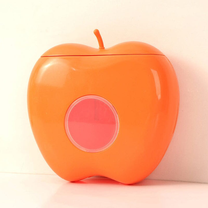 Product shot of the Universal Food Wrap Dispenser and a stack of elastic food covers on a white background