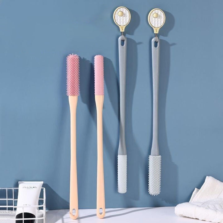 Ergonomic foot cleaning brush with soft bristles for gentle yet effective foot hygiene