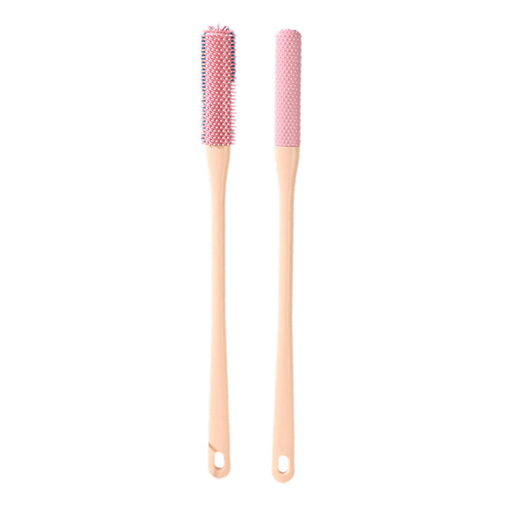Foot brush with hanger hole for easy storage, promotes personal hygiene