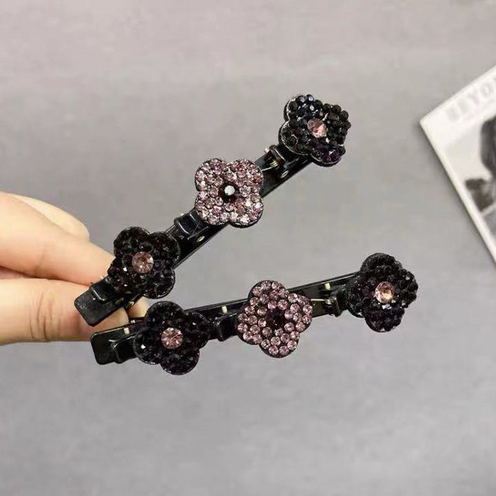 Beautiful women's hair clips with crystal stones, ideal for braided hair accents