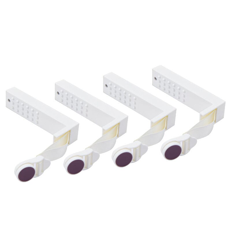 Packaging for the Universal Bed Sheet Gripper Clips, highlighting 'no more slipping'