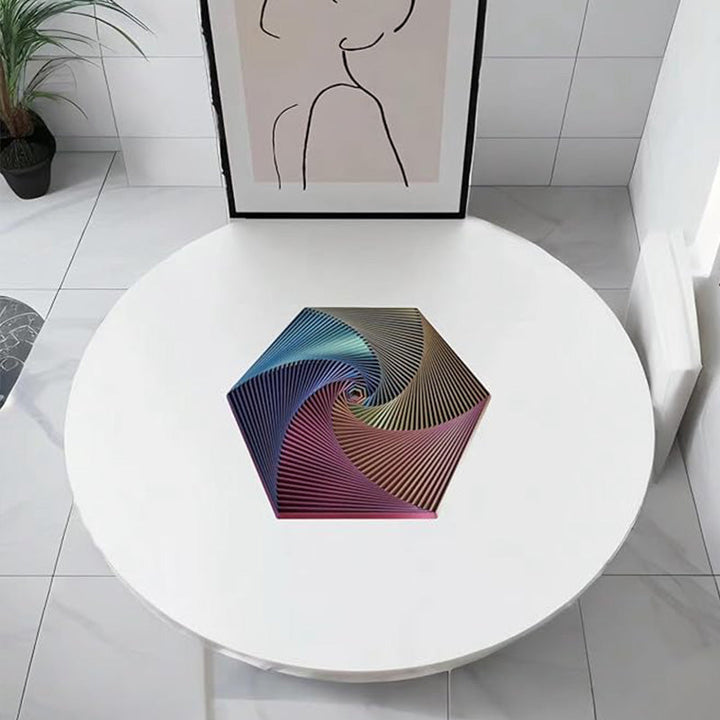 Someone spinning a Fractal Fidget Hexagon Toy, demonstrating its satisfying movement for stress relief
