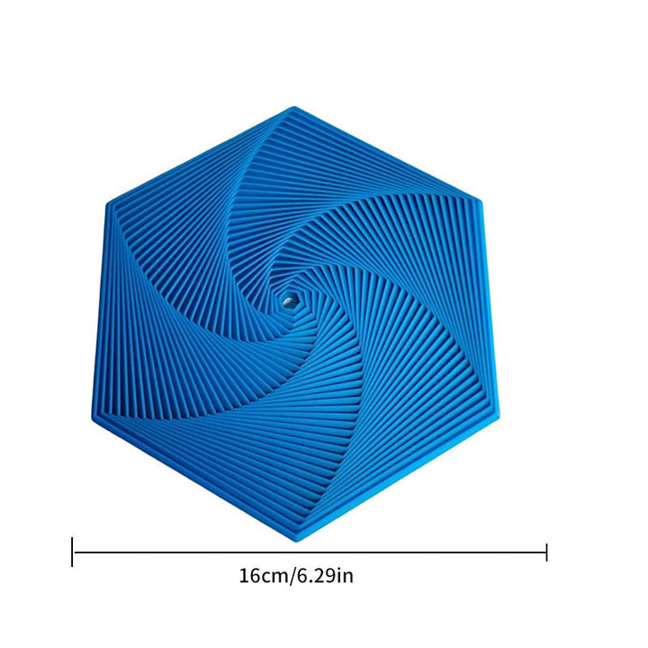 Compact Fractal Fidget Hexagon, shown next to a smartphone to indicate its portable size