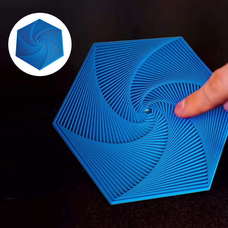 Collection of Fractal Fidget Hexagon Toys, demonstrating different color options for sensory play