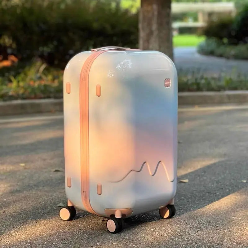 Fun children's travel luggage with a durable shell & integrated safety lock. Perfect kids suitcase for family trips.