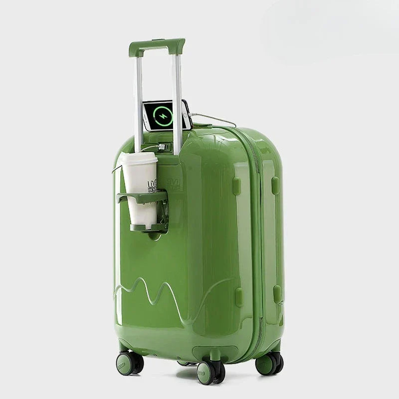 Children's travel luggage with a unique, fun design. Durable kids suitcase with safety lock & smooth rolling wheels.