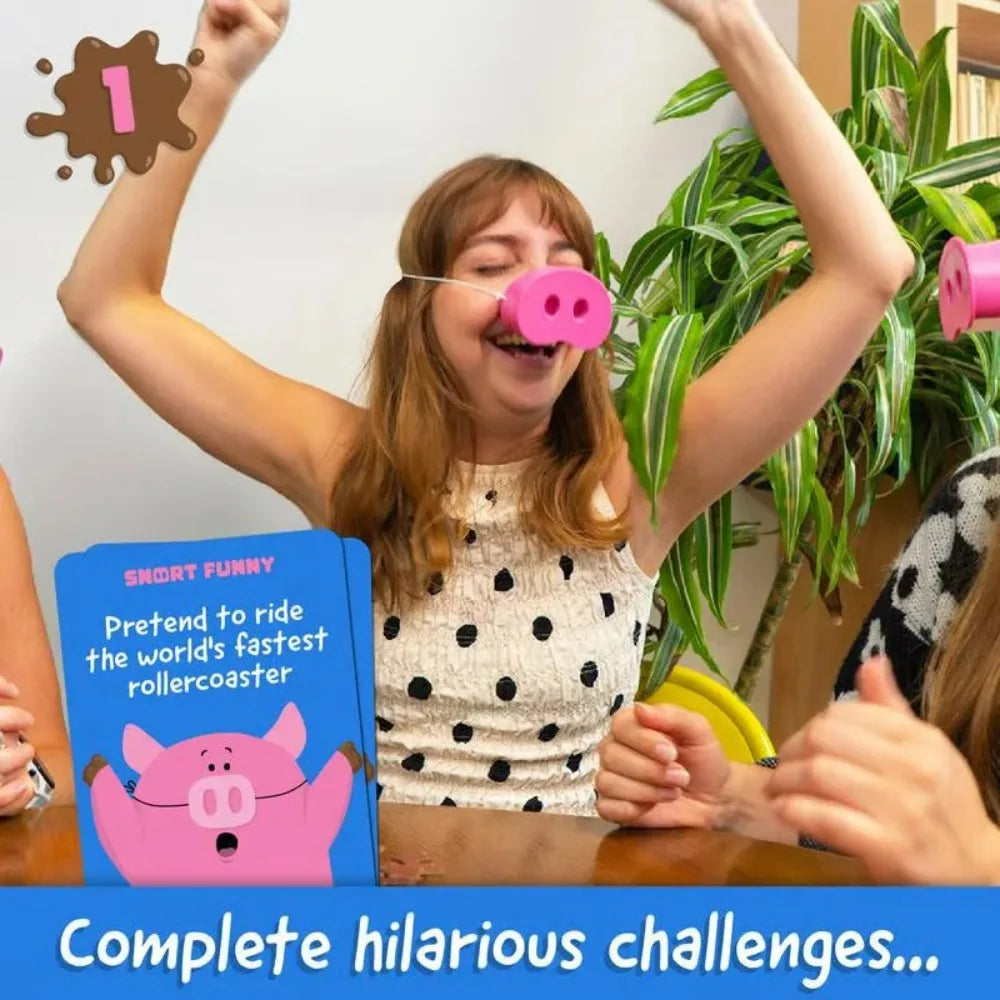 ChucklePig's Fun Family Party Challenge Game. A novelty card game for groups, offering laughter & entertainment.