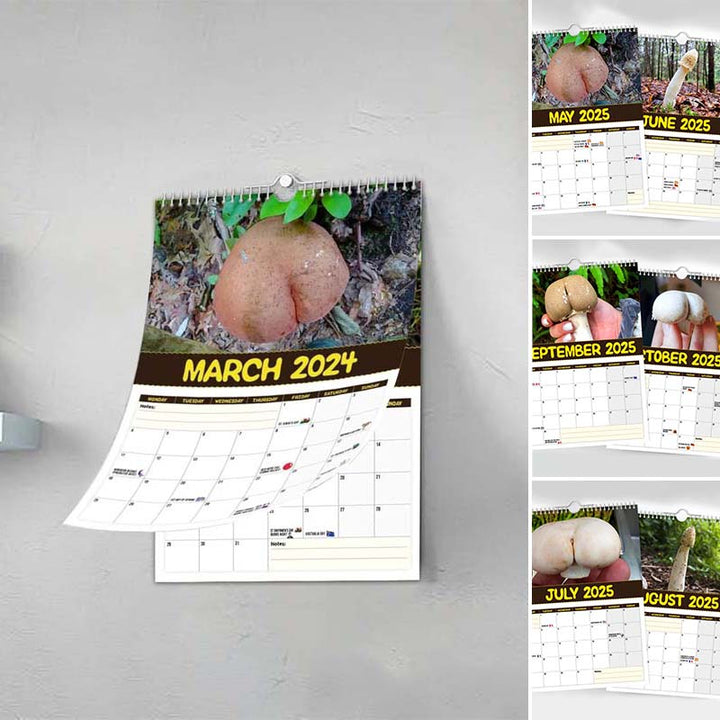 The Fungi Wall Calendar, a functional and decorative monthly planner for mushroom enthusiasts and home decor