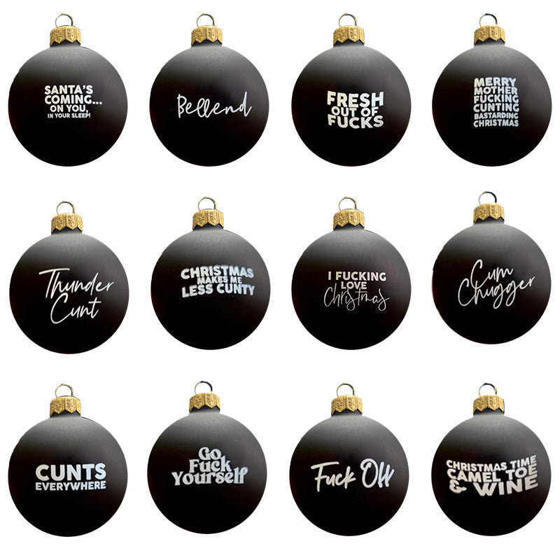 Humorous Christmas ornament, 'Santa's Favorite Ho' bauble for festive adult fun