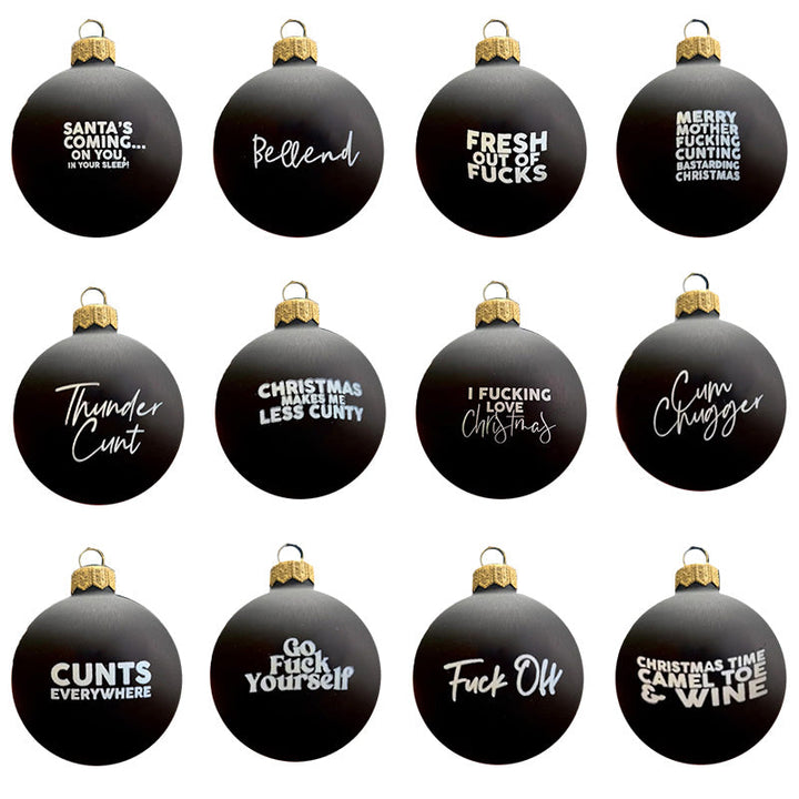 Humorous Christmas ornament, 'Santa's Favorite Ho' bauble for festive adult fun