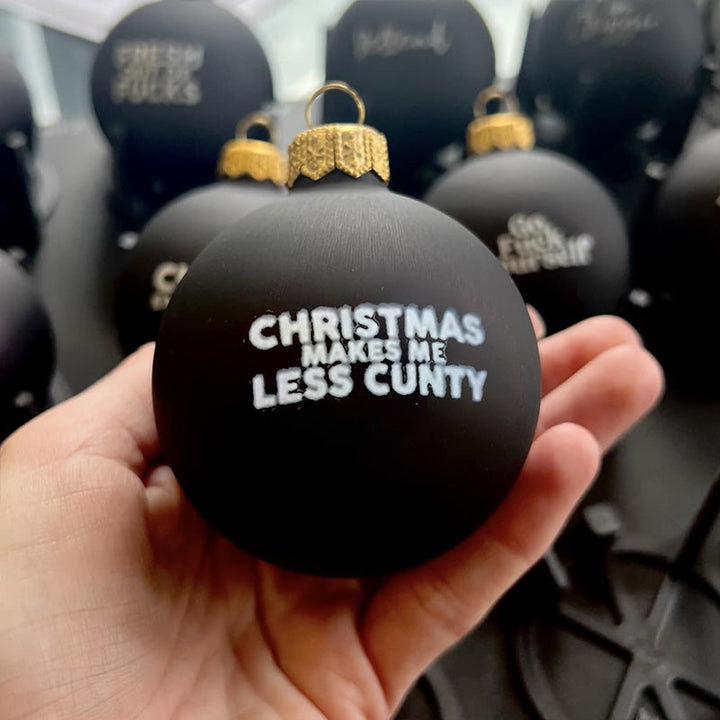 Funny Christmas bauble, 'All I want for Christmas is Booze' for adult holiday party