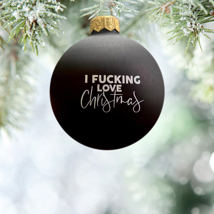 Adult humor novelty Christmas ornament, 'Naughty List' bauble for festive party decoration