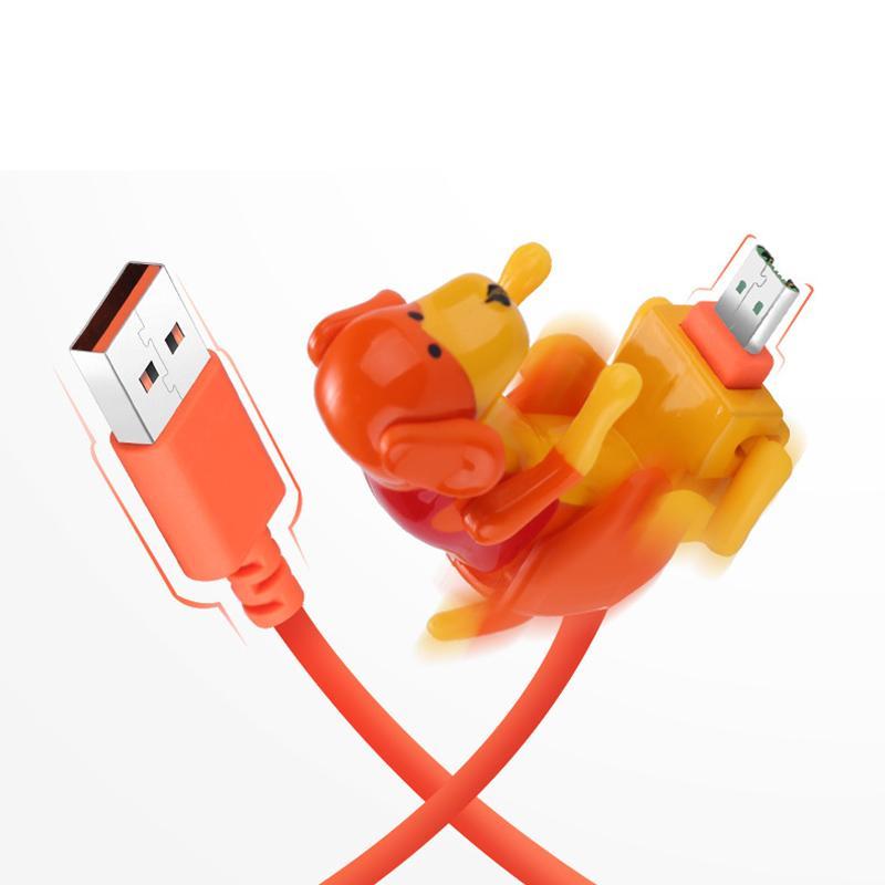 Universal dog-themed fast charger cable, USB-C, Lightning, Micro-USB, fun data transfer cord