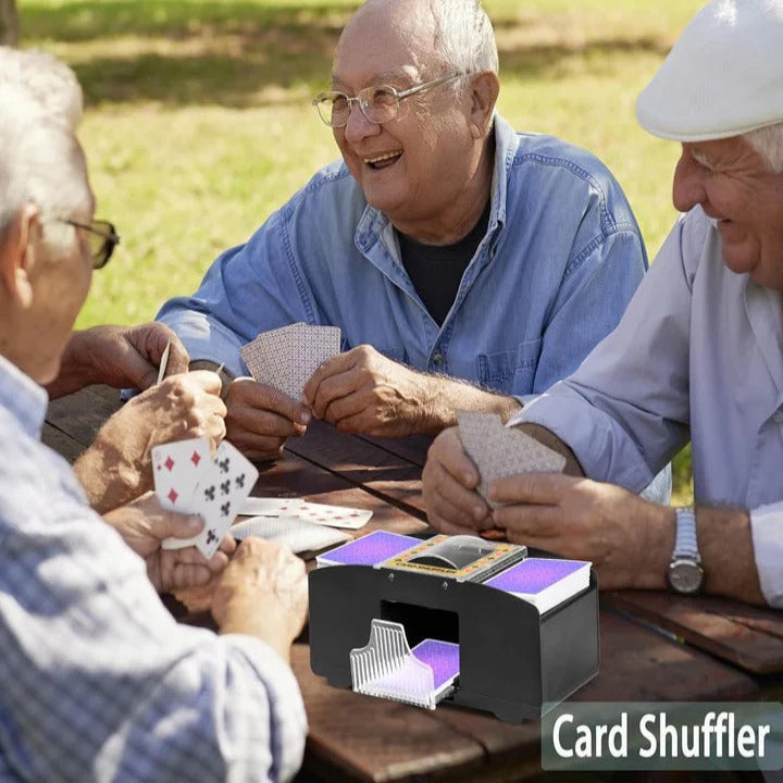 Modern automatic shuffler for playing cards, a convenient solution for seamless card game setup.
