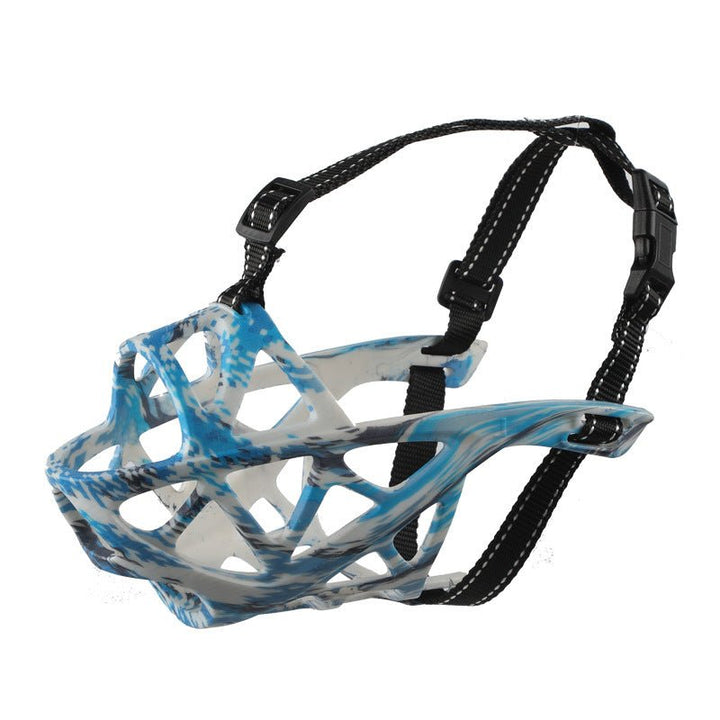 Breathable dog muzzle for safe, calm walks, gentle behavior correction & stress-free outings.