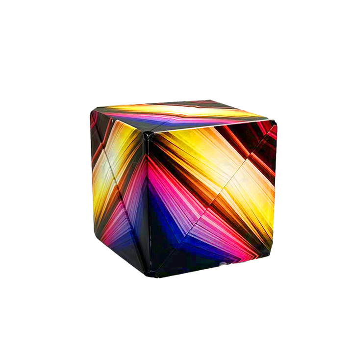 Geometric magnetic cube forming a complex structure, a challenging adult puzzle