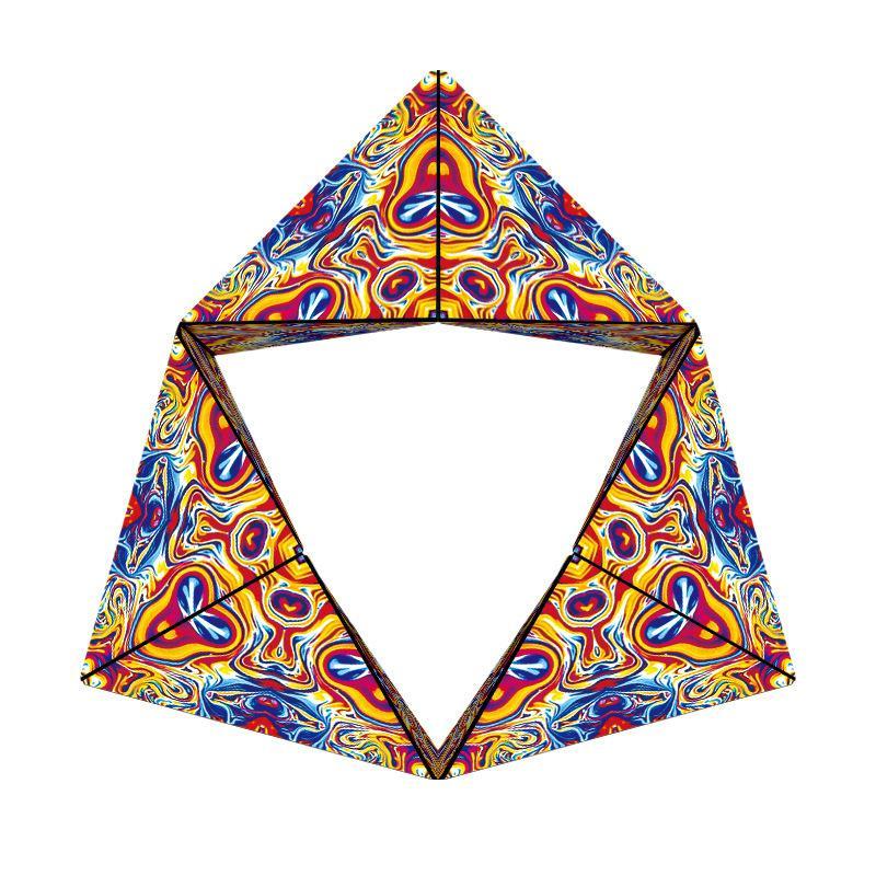 Interlocking geometric magnetic cube, a creative play brain teaser for stress relief