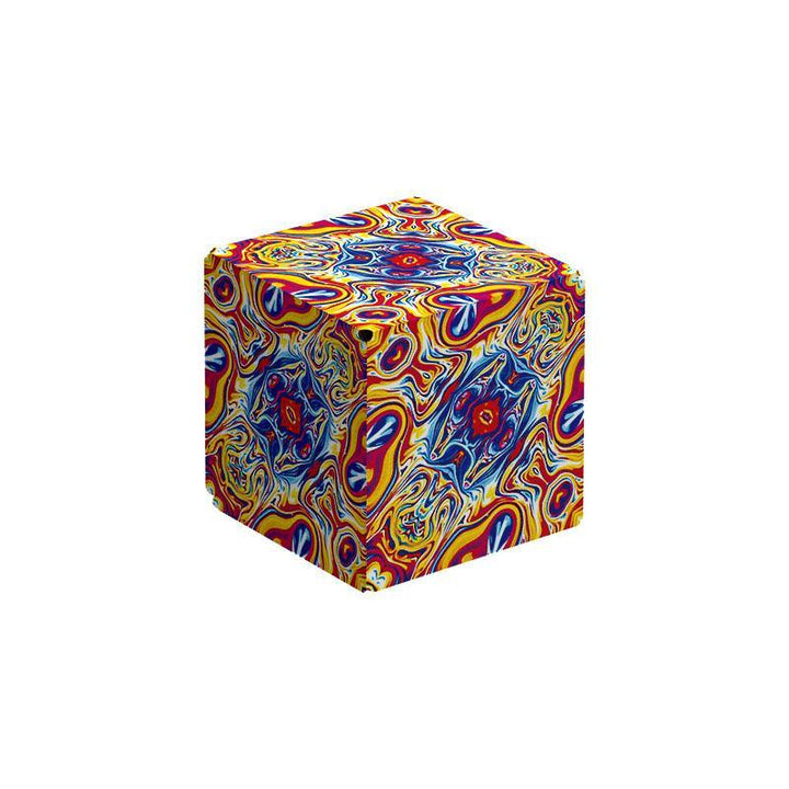Multiple configurations of a geometric magnetic cube, illustrating puzzle game possibilities