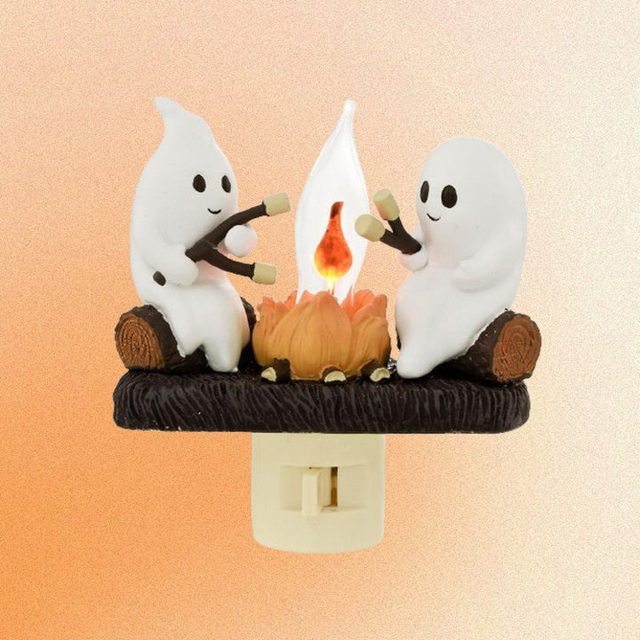 Spooky Ghost Bonfire LED Night Light, flashing, ideal for Halloween parties