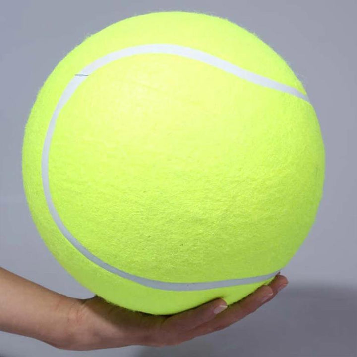 Pet supplies: a giant tennis ball dog toy, ideal for active play and dog exercise.