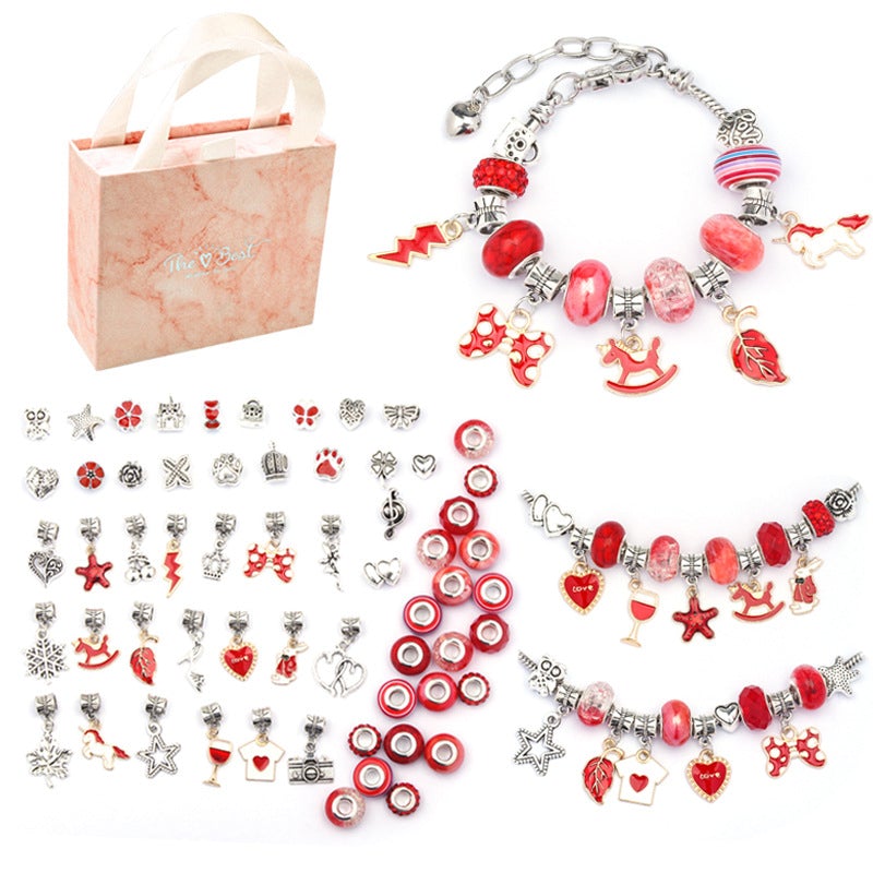 Girls' DIY Charm Bracelet Kit, a perfect gift idea for creative kids who love crafts and accessories.