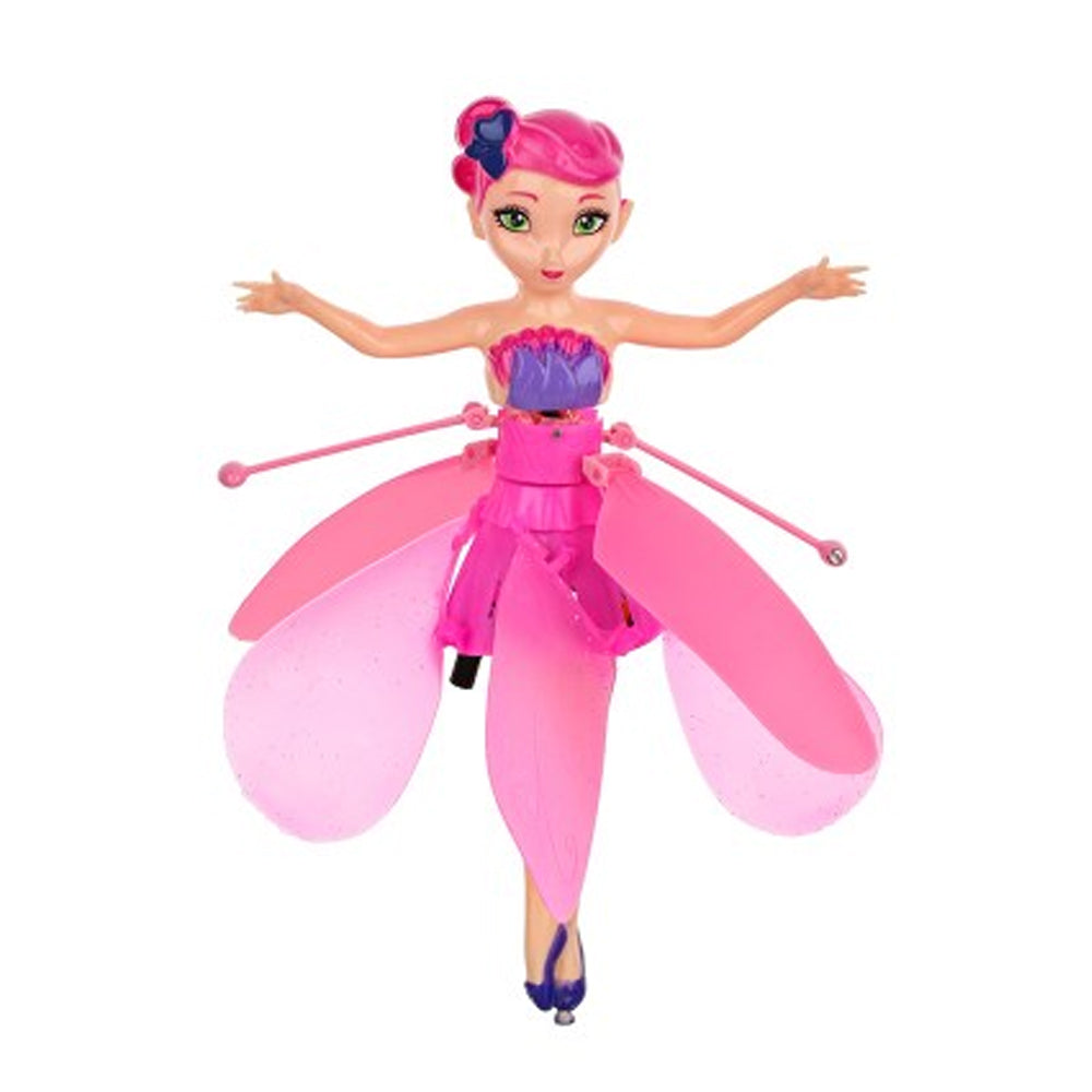 The Enchanting Flying Fairy Doll, a vibrant princess toy with bright lights, soaring gracefully