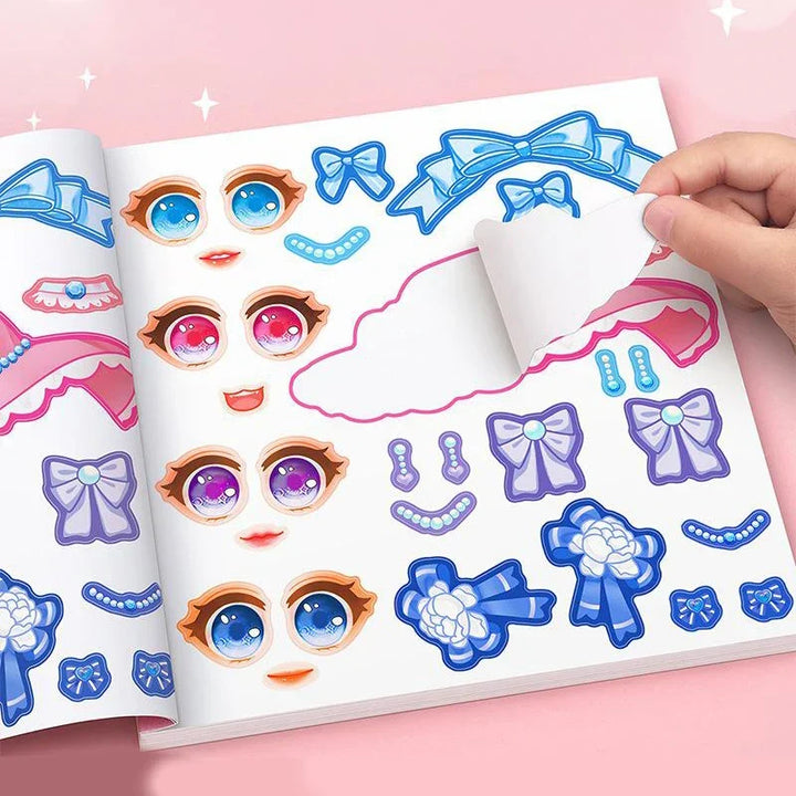 Educational kids' princess sticker activity kit. Reusable for creative fun, imagination, and screen-free play.