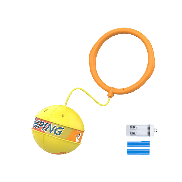 Detailed view of the light-up mechanism of a skip ball, a cool feature for this flash toy gift