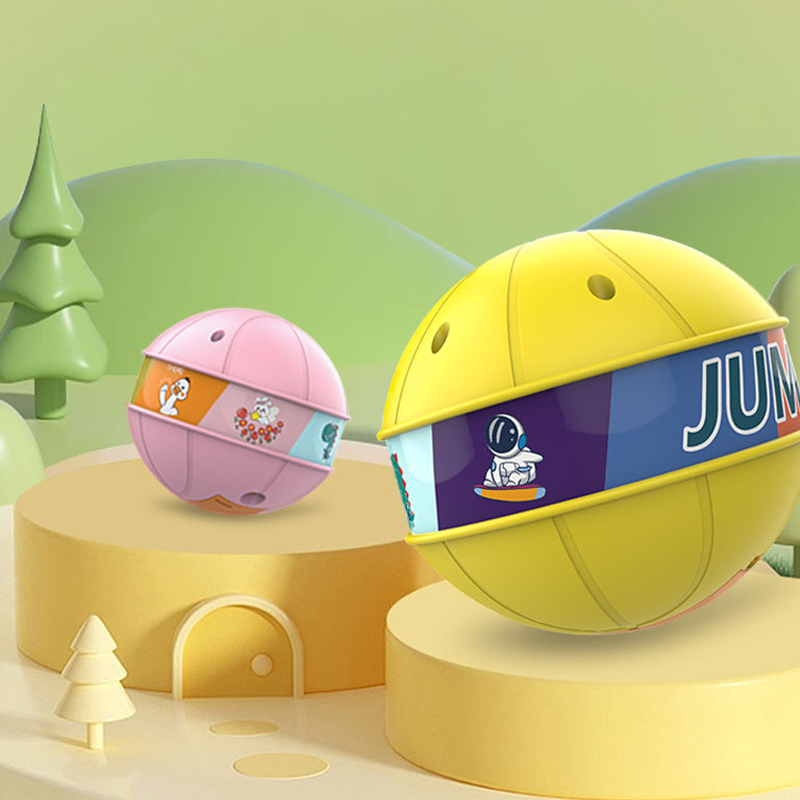 Group of children playing with light-up skip balls, a lively outdoor activity for active kids