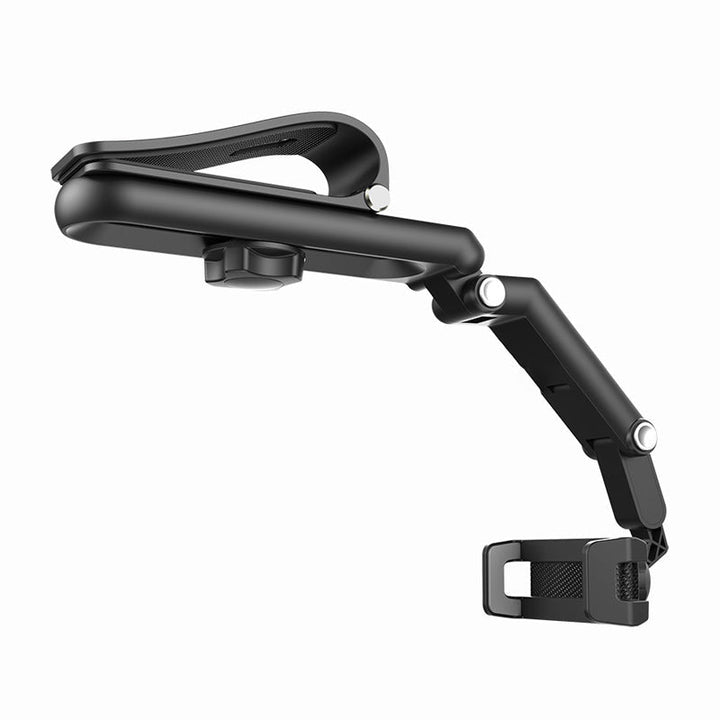 Multifunctional car mount for sun visor, gray and green, designed for easy installation.