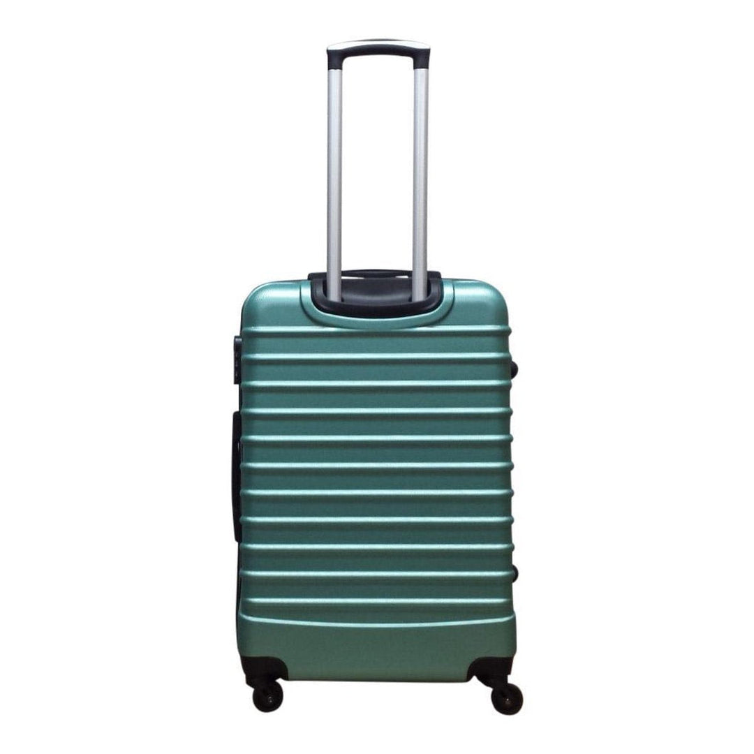 Lightweight green 2-piece spinner suitcase set, perfect for effortless travel and stylish vacations.