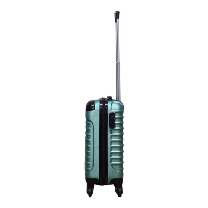 Essential green 2-piece hard-shell suitcase set for vacation, business travel, or weekend getaways.