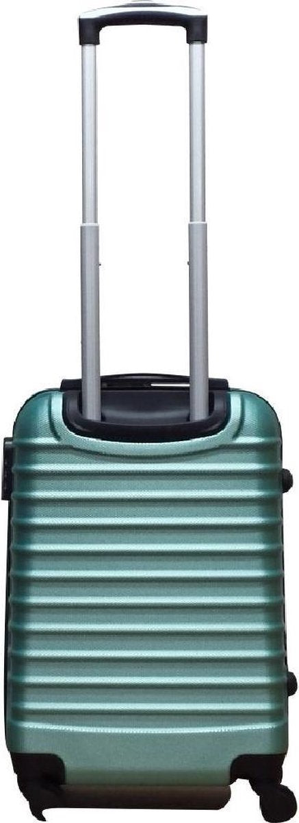 Napoli green 2-piece hardshell luggage set, unisex, with spinner wheels for efficient airport travel.