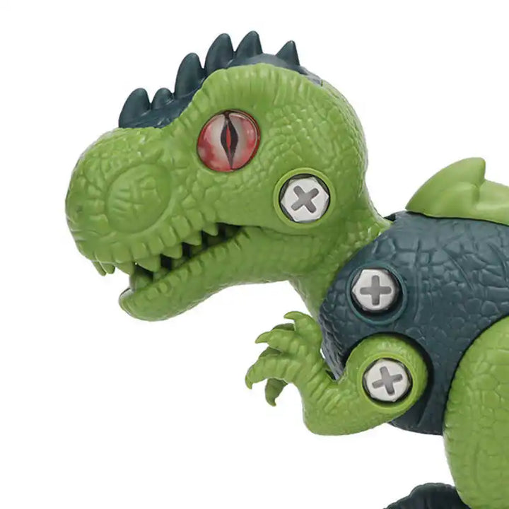 Educational green dinosaur building blocks kit, perfect for kids' creative construction play.