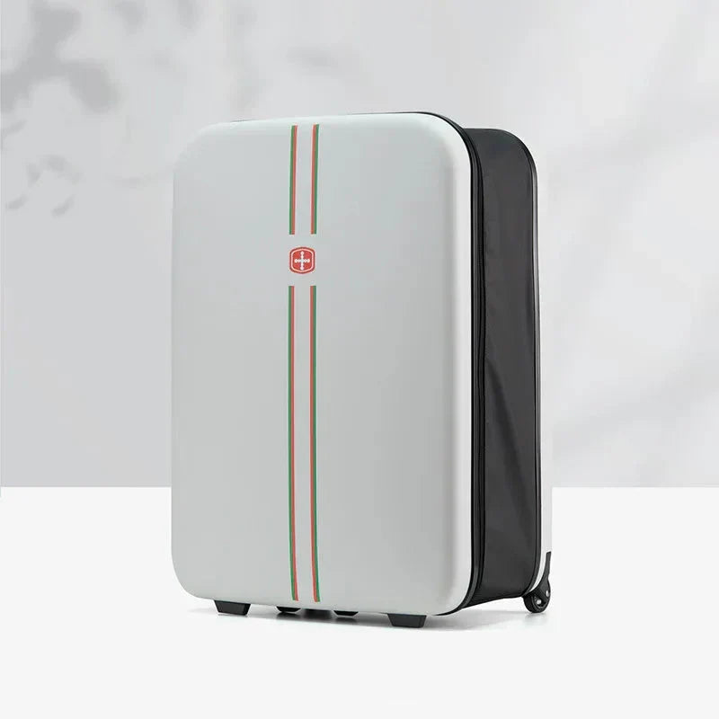 Foldable hard shell luggage. Compact & durable, this space-saving suitcase is airport friendly.