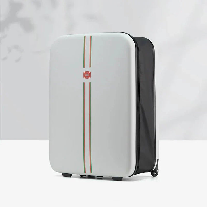 Foldable hard shell luggage. Compact & durable, this space-saving suitcase is airport friendly.