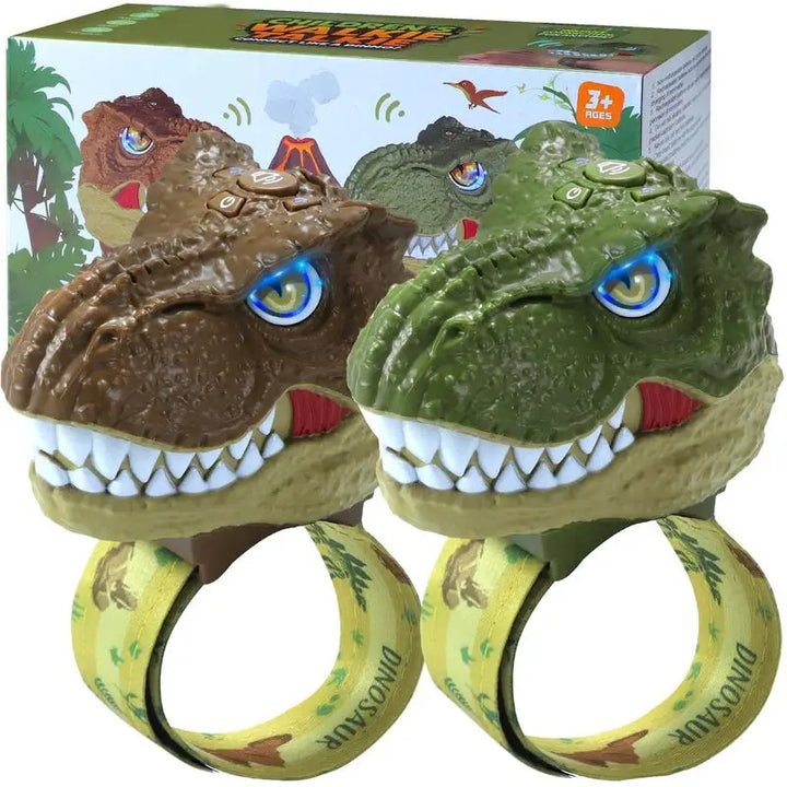 Green RexTalker wearable dinosaur walkie talkie set for kids. Perfect for interactive playtime adventures.