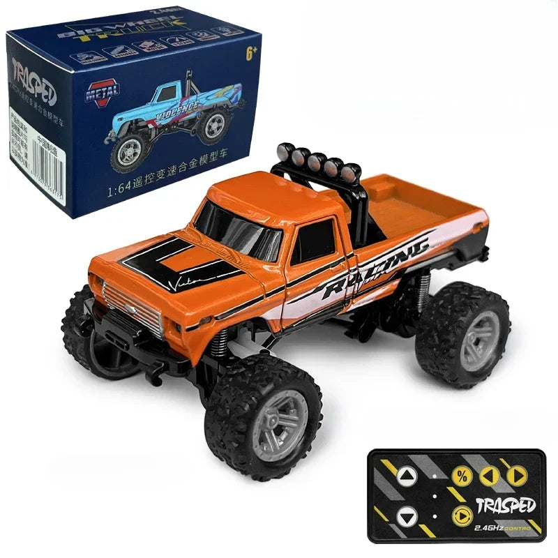 TrailRex green all-terrain mini RC crawler truck, a durable remote control off-road toy for kids.
