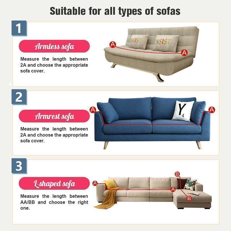 Green elastic sofa cover transforming an old sofa into a new look, stylish and protective home decor.