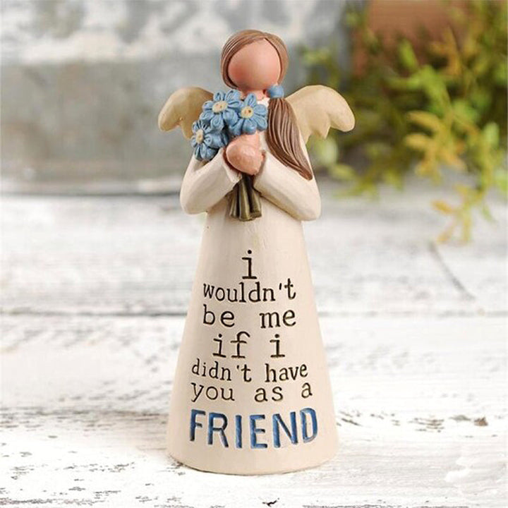 Elegant hand-carved angel, a timeless friendship gift and decorative home accent
