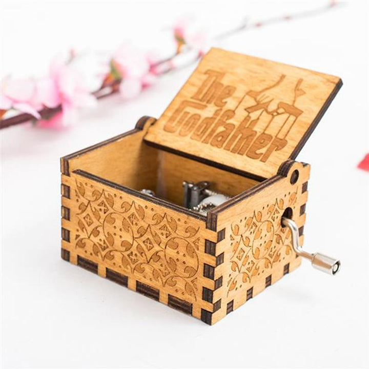 Artisan wooden music box, a novelty gift with a timeless design and a pleasing musical tune