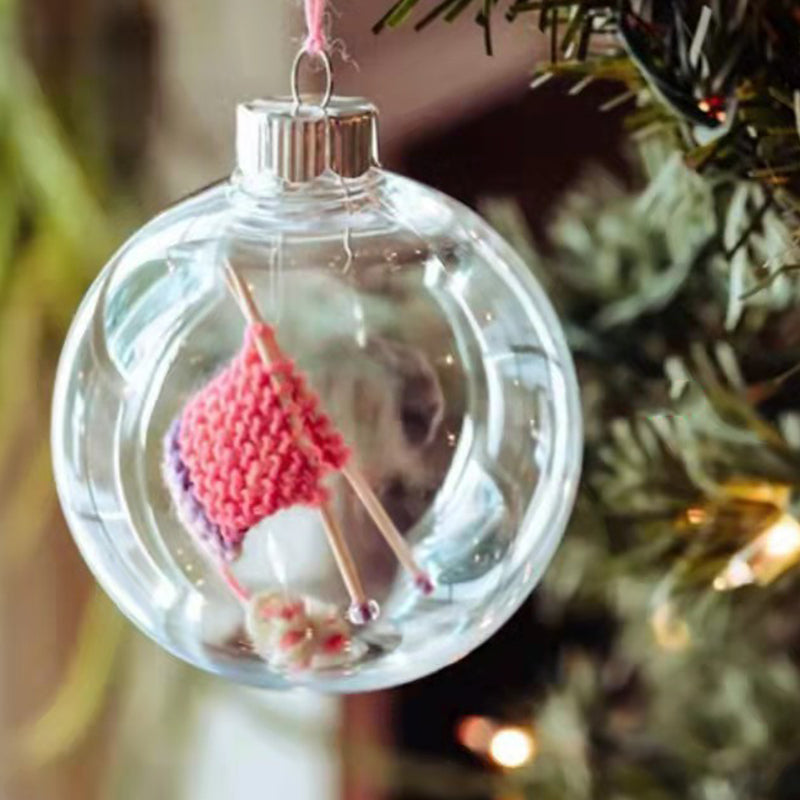 Handmade knitting ornament, a small work of art for your Christmas tree, unique decor for crafters